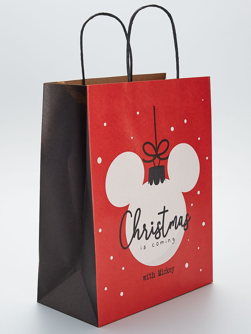 Centro de niños Incidente, evento Libro Guinness de récord mundial Bolsa de regalo de Navidad 'Mickey' 'Disney' - ROJO - Kiabi - 2.00€