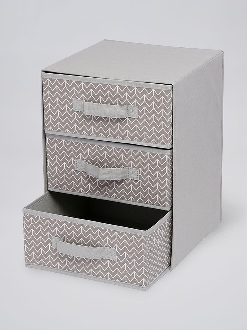 Caja de almacenaje 3 compartimentos - GRIS - Kiabi - 19.00€