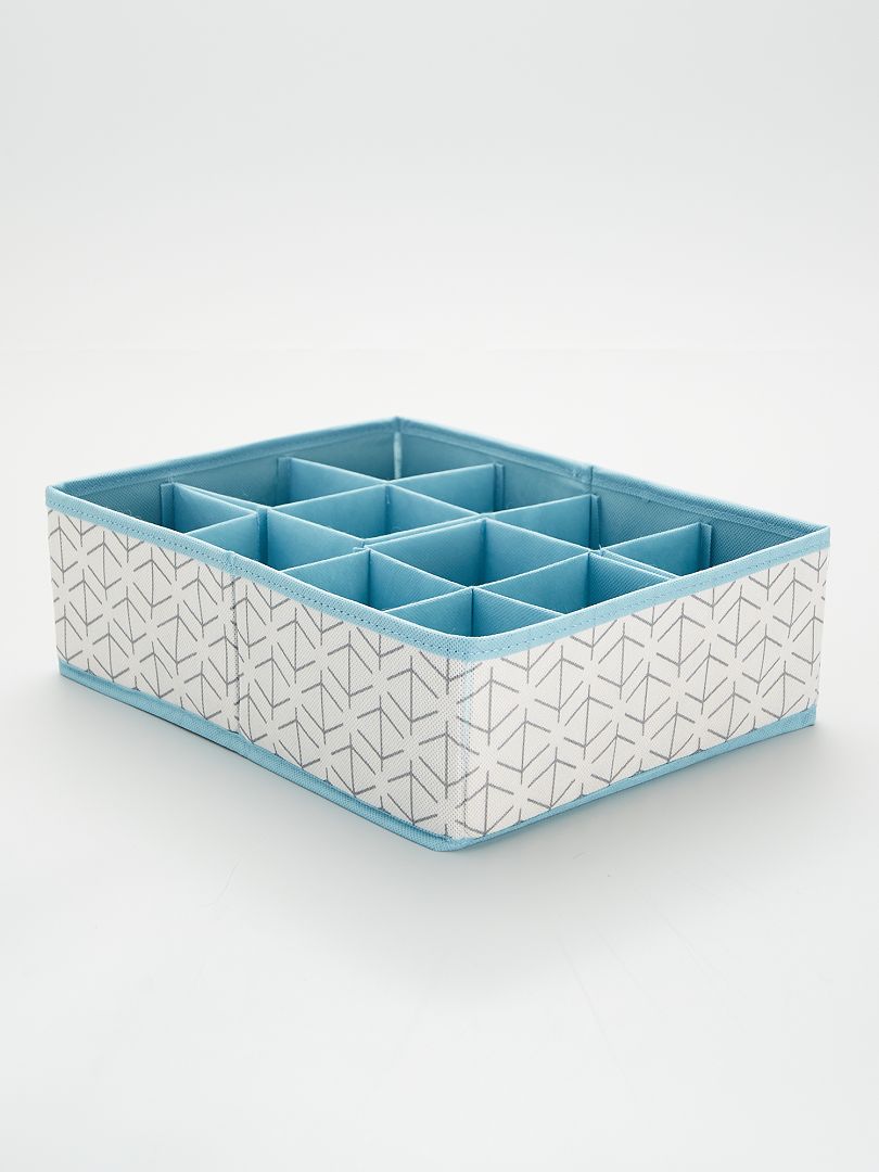 Caja de ordenación de tela - blanco/azul - Kiabi - 8.00€