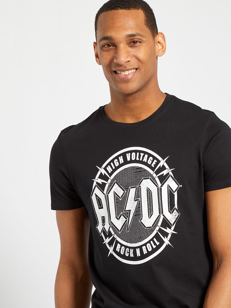 revisión código Morse Pizza Camiseta 'AC/DC' - negro - Kiabi - 13.00€