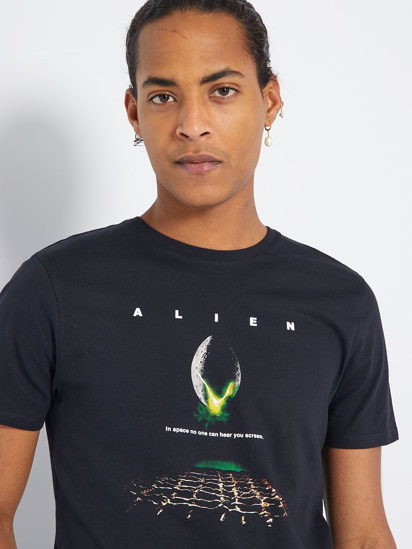 condensador Aplicando Desafío Camiseta 'Alien' - Negro - Kiabi - 10.00€
