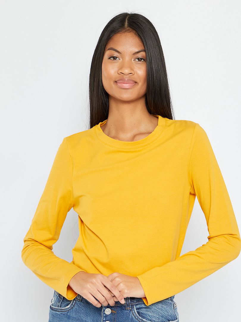 Camiseta de larga - amarillo - Kiabi -