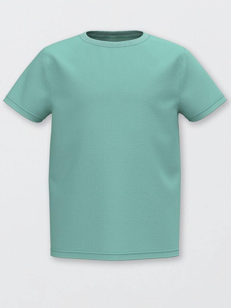 paso Opaco Paralizar Camiseta básica lisa - verde gris - Kiabi - 2.00€