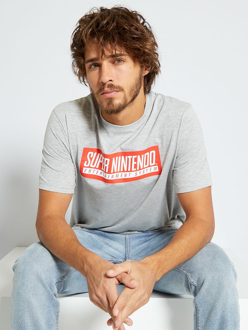 paraguas filtrar proteína Camiseta con logo 'Super Nintendo' - GRIS - Kiabi - 12.00€