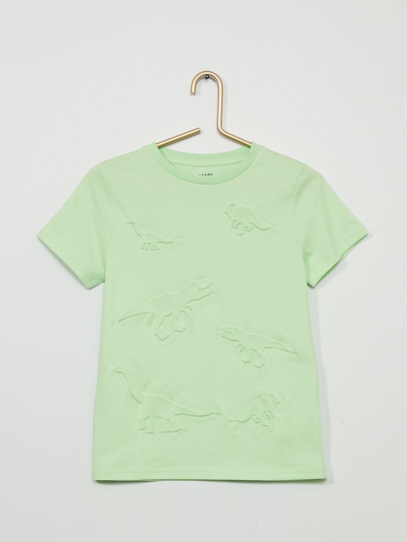 Camiseta con motivo de 'dinosaurio' en relieve - VERDE - Kiabi €