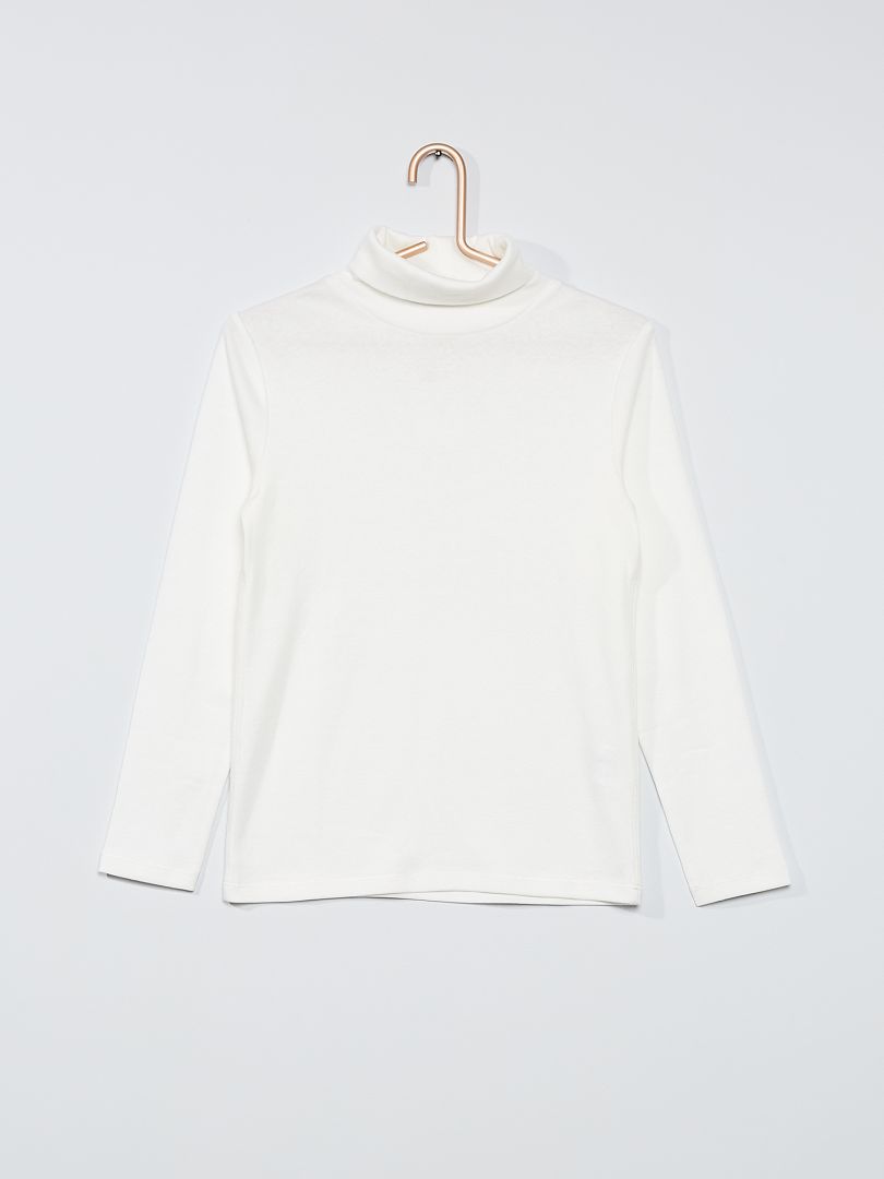 Camiseta de cuello vuelto - Blanco - Kiabi - 3.00€