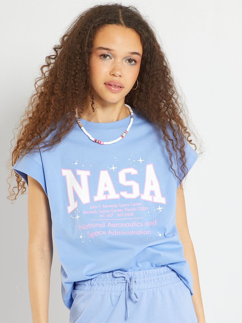 Camiseta de manga corta oversize 'NASA' - AZUL - Kiabi 10.00€