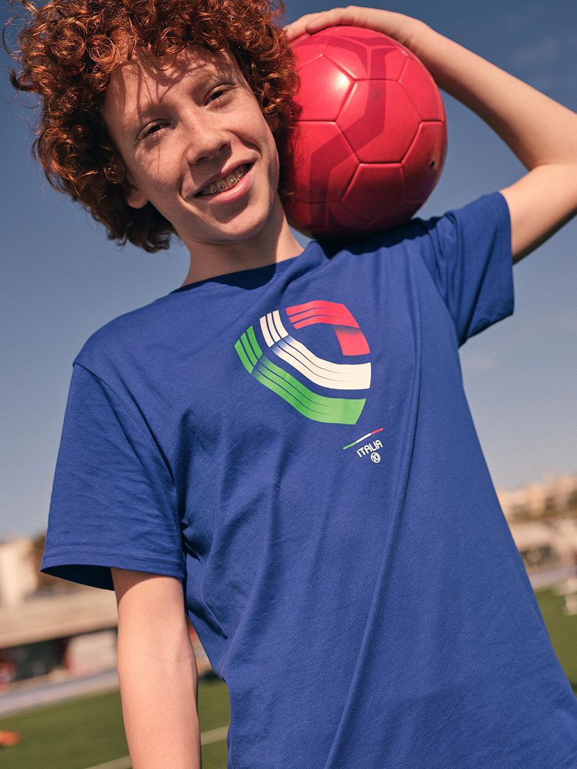 Camiseta estampado fútbol - AZUL - Kiabi - 6.00€