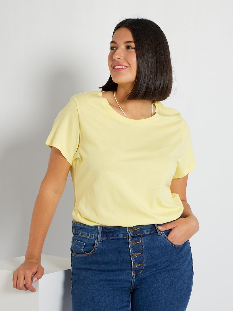 Ejecutable aquí cúbico Camiseta estampada - amarillo limón - Kiabi - 6.00€