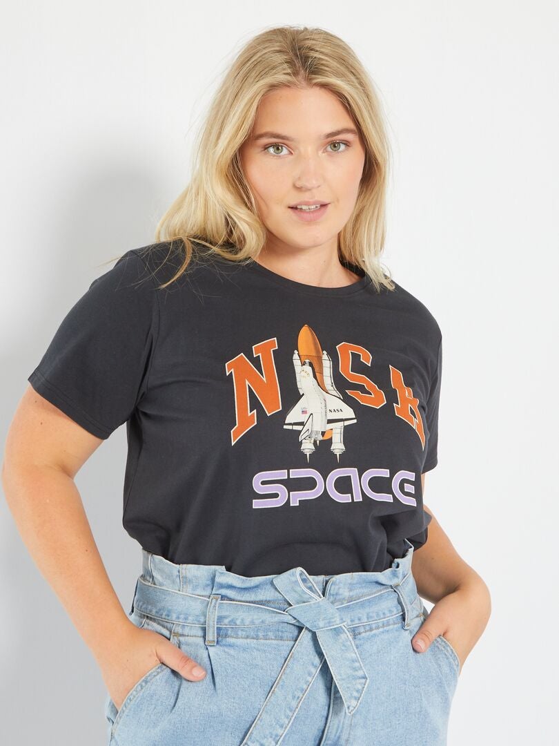 amplificación sustantivo Instantáneamente Camiseta estampada 'NASA' - GRIS - Kiabi - 17.00€