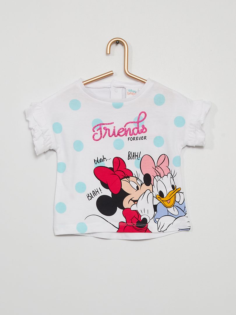 cuero Confidencial Vandalir Camiseta 'Minnie y Daisy' - blanco - Kiabi - 9.00€