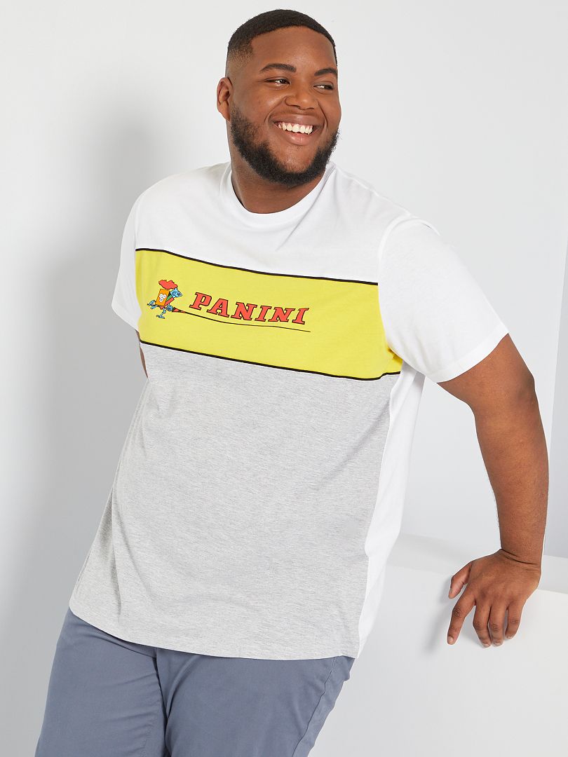 eficientemente directorio Panadería Camiseta 'Panini' colorblock - blanco - Kiabi - 15.00€