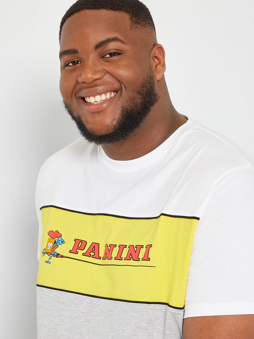 eficientemente directorio Panadería Camiseta 'Panini' colorblock - blanco - Kiabi - 15.00€