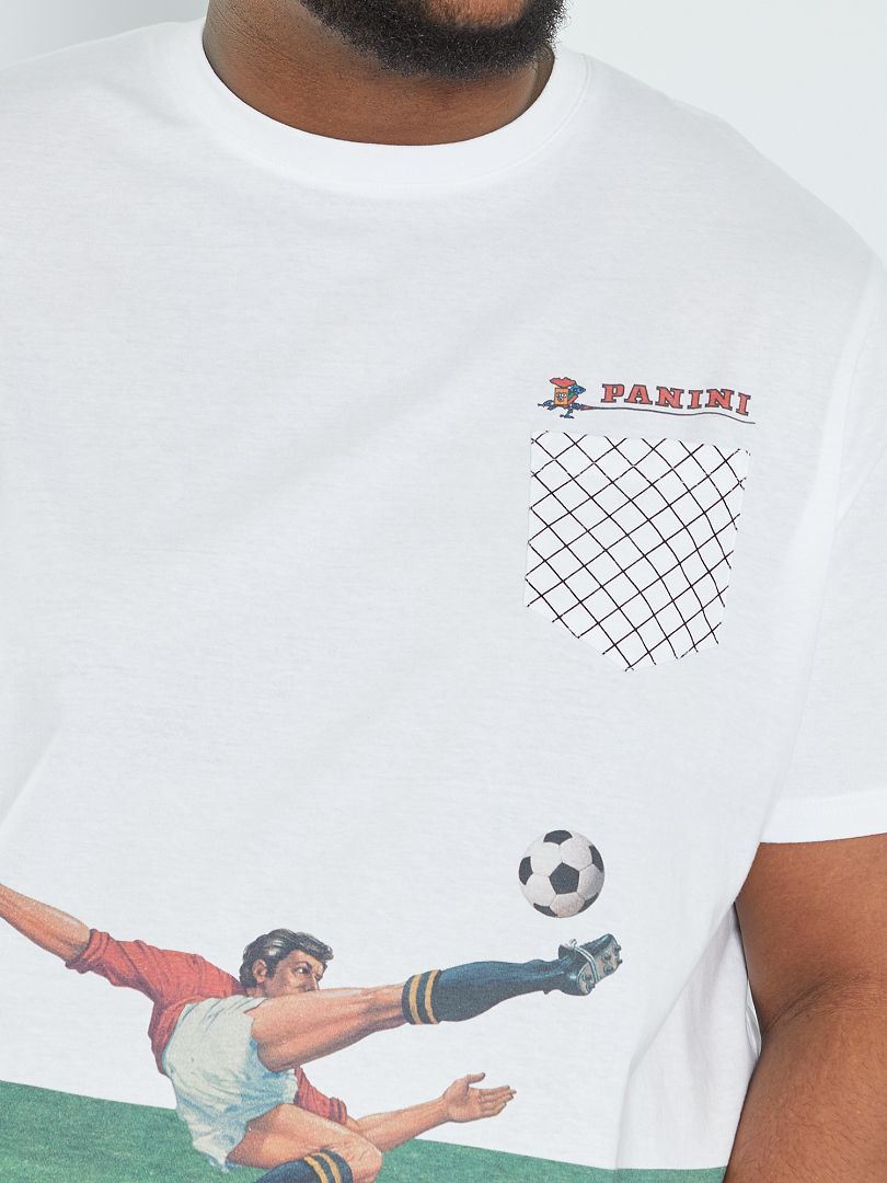 Planificado reunirse Susurro Camiseta 'Panini' de punto - blanco - Kiabi - 15.00€