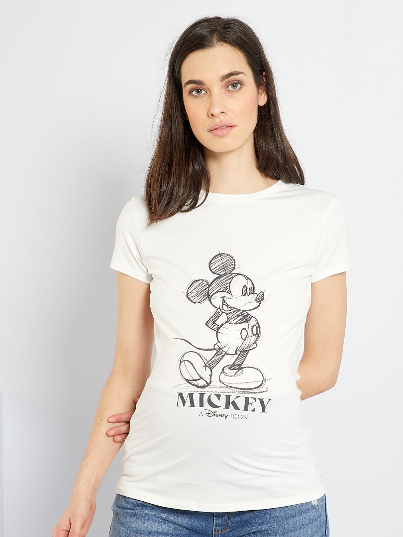 Marco de referencia recuerdos Fielmente Camiseta premamá 'Disney' - BLANCO - Kiabi - 10.00€