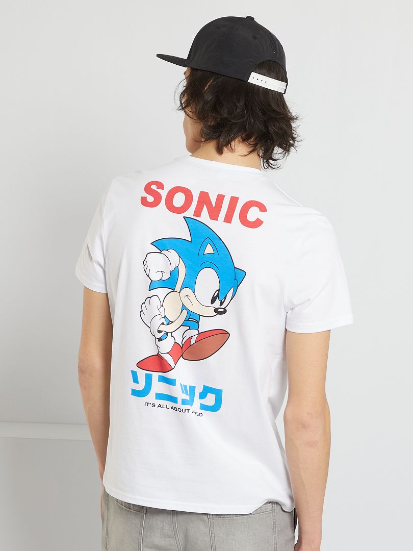 Permanecer de pié Honesto Manifestación Camiseta 'Sonic' 'SEGA' - blanco - Kiabi - 12.00€