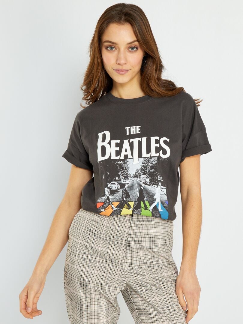 tuberculosis Alivio pistón Camiseta 'The Beatles' de punto - GRIS - Kiabi - 12.00€