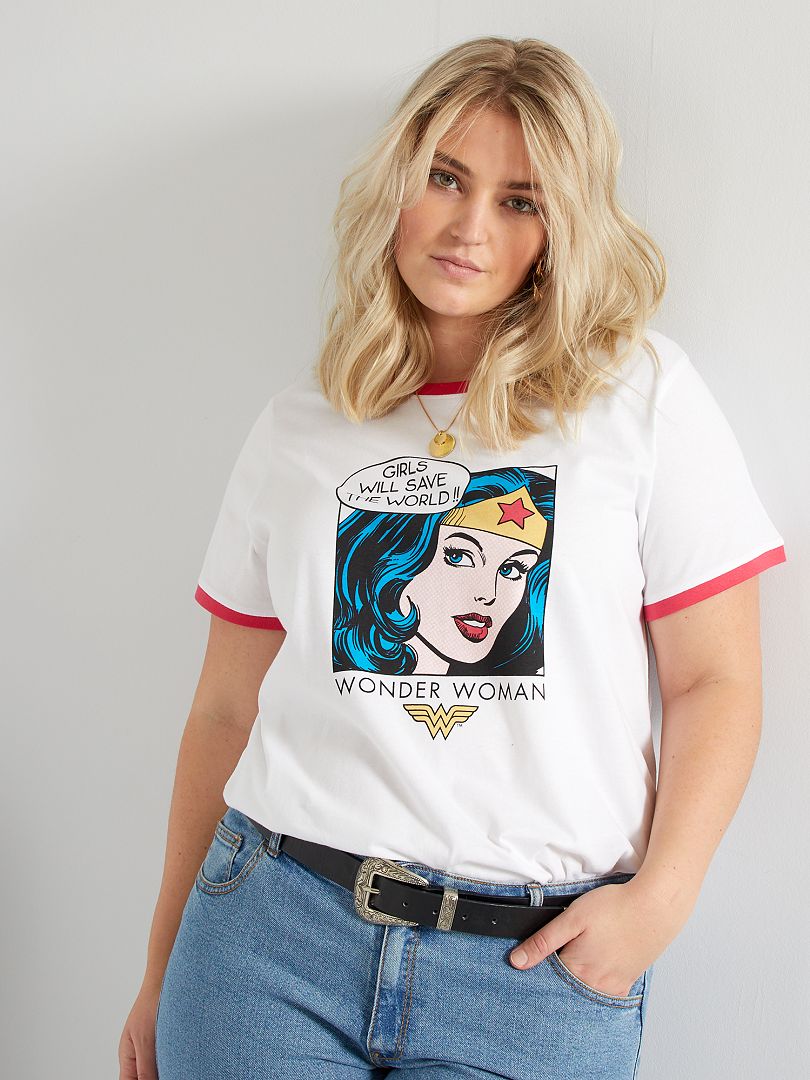 desarrollo de Residencia reflejar Camiseta 'Wonder Woman' - blanco - Kiabi - 15.00€