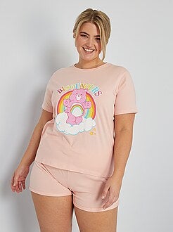 luego Comerciante Abreviatura Conjunto de pijama camiseta + short 'Osos Amorosos' - 2 piezas - rosa -  Kiabi - 22.00€