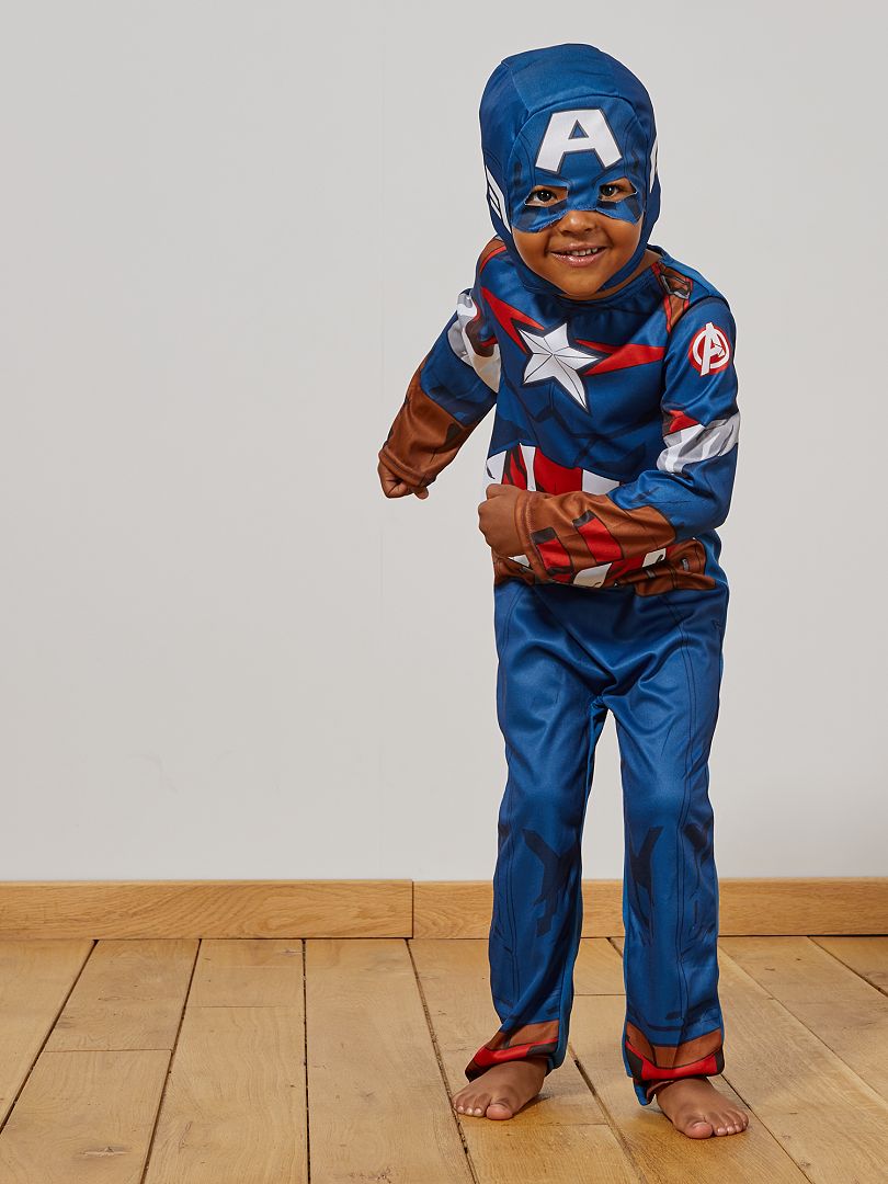 A rayas Ataque de nervios exhaustivo Disfraz 'Capitán América' - azul/rojo - Kiabi - 26.00€