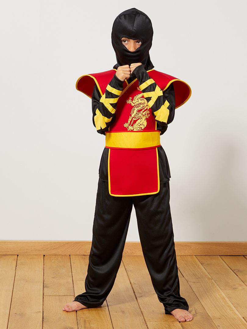 Respetuoso del medio ambiente caloría representación Disfraz de ninja - negro/rojo - Kiabi - 20.00€