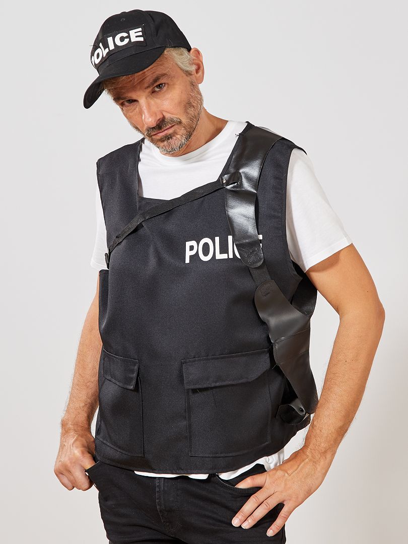 Las mejores ofertas en Chaleco negro de policía disfraces para hombres