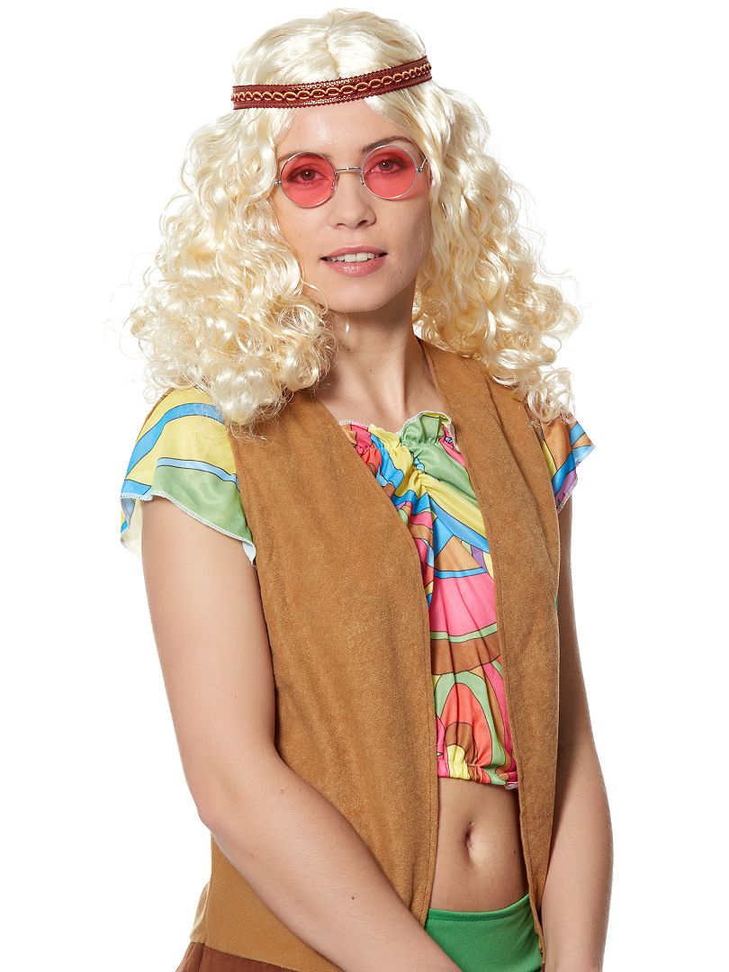 barrer Alcalde Sencillez Gafas redondas disfraz de hippie - rosa - Kiabi - 2.50€