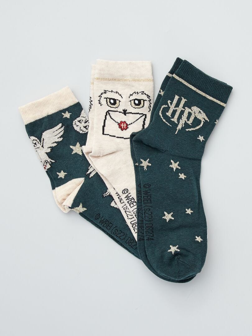 Pack de 2 pares de calcetines 'Harry Potter' - VERDE - Kiabi - 8.00€