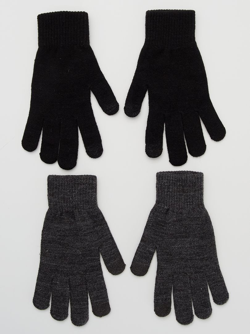 Pack de 2 pares de guantes táctiles - BEIGE - Kiabi - 3.00€