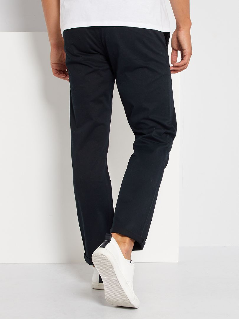 Pantalón chino regular L30 - negro - Kiabi