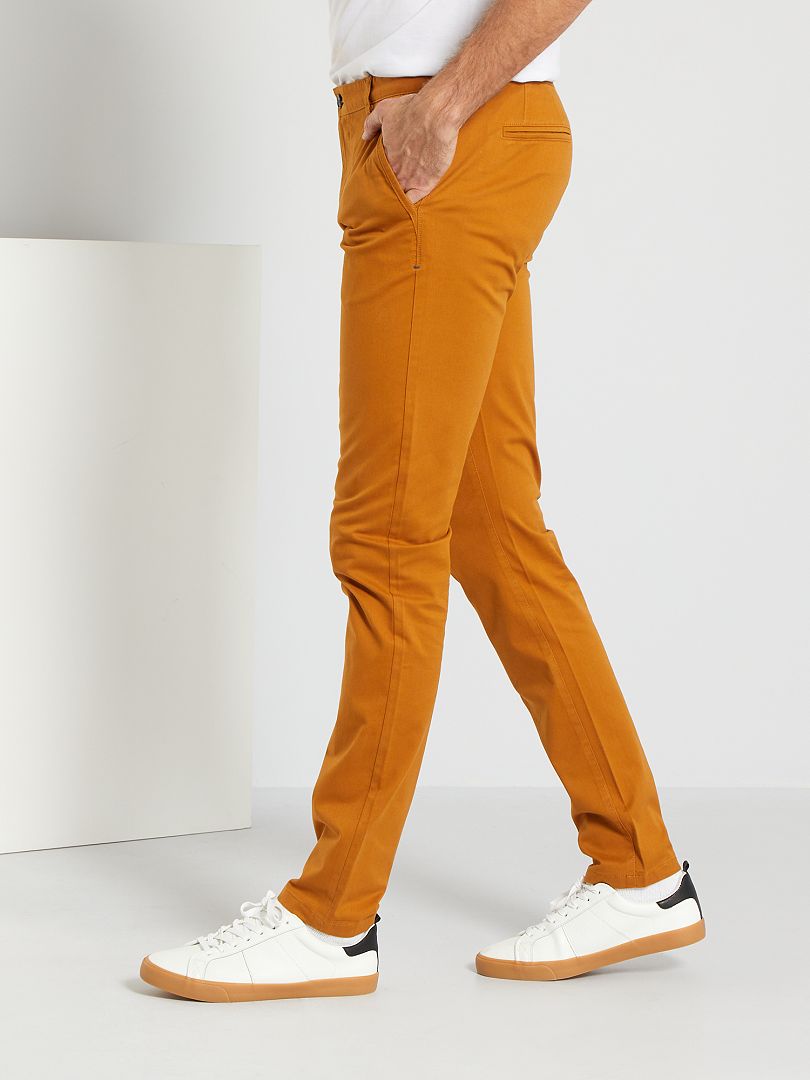 por ejemplo De este modo Accesible Pantalón chino skinny L38 +1,95 m - NARANJA - Kiabi - 20.00€