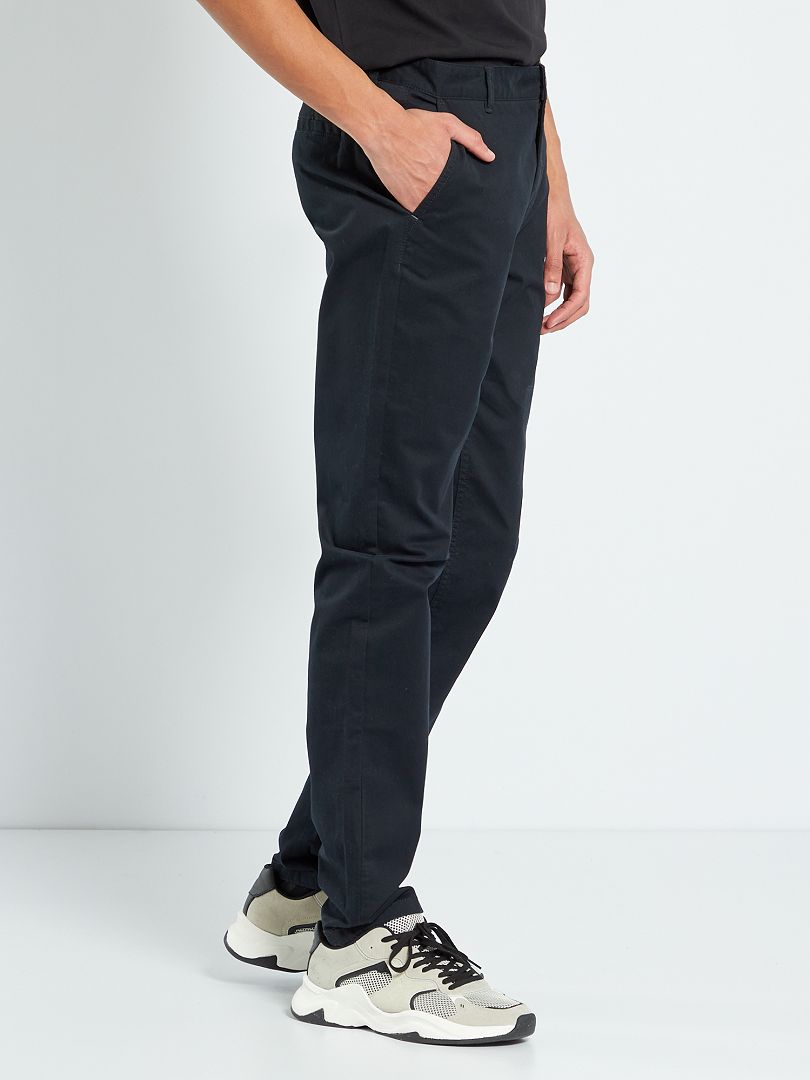 Pantalón chino slim L38 +1,95 m NEGRO - Kiabi - 20.00€
