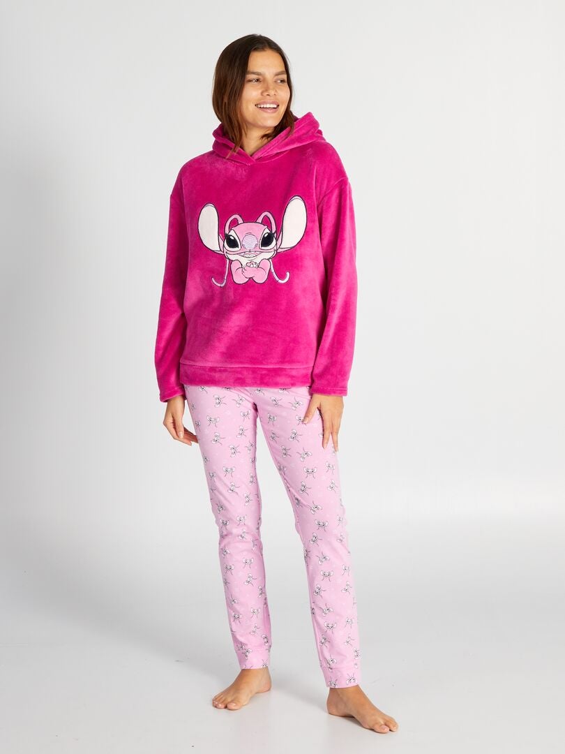 Pijama con sudadera polar + pantalón de punto 'Stitch' - 2 piezas - ROSA -  Kiabi - 25.00€