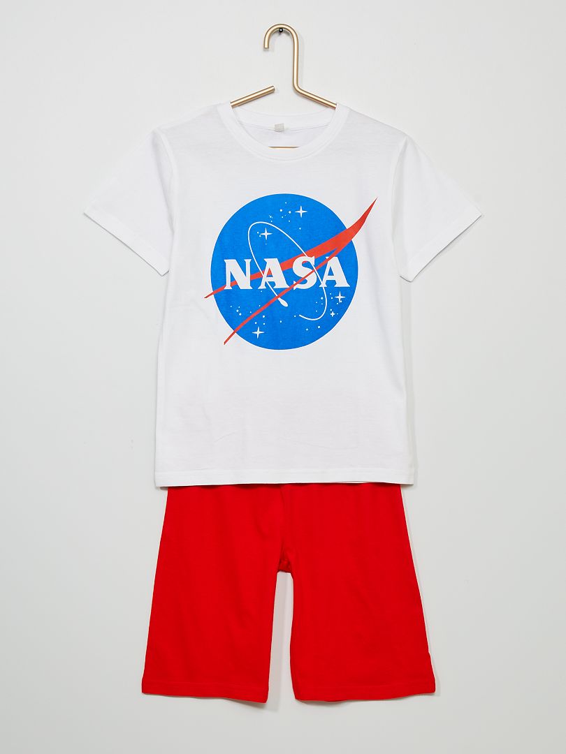 Aptitude interference Environmentalist Pijama corto 'NASA' - blanco/rojo - Kiabi - 13.00€