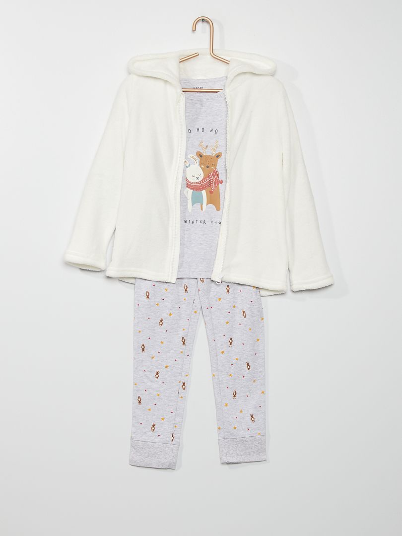 Pijama de 3 - GRIS - Kiabi - 18.00€