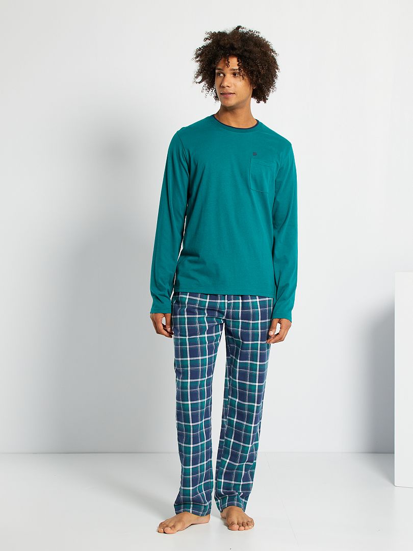 Pijama de cuadros verde - Kiabi - 22.00€