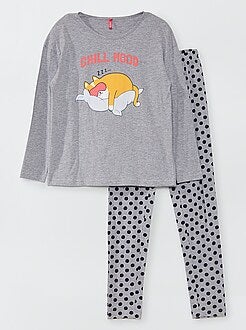 Pijama largo - 2 piezas - gris Kiabi 15.00€