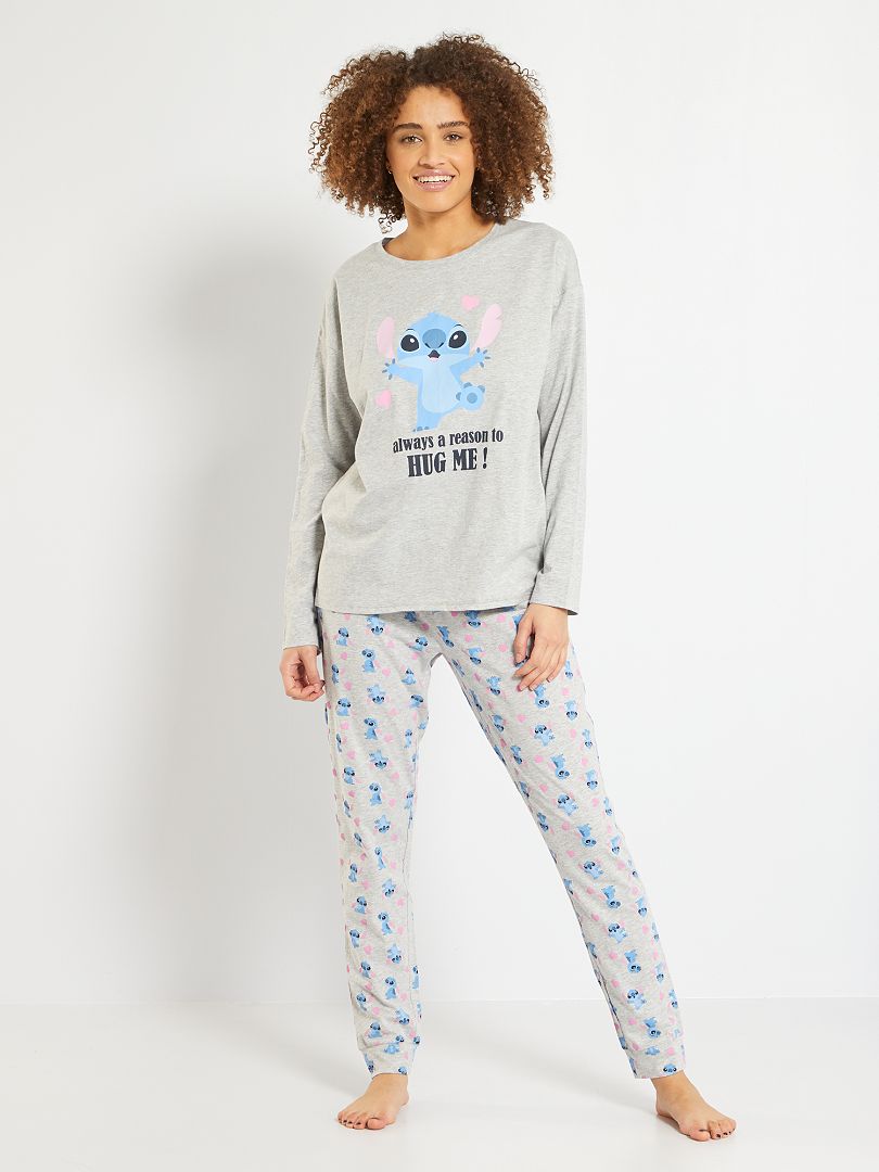 Pijama 'Stitch' - 2 piezas - gris/rosa - Kiabi - 19.00€