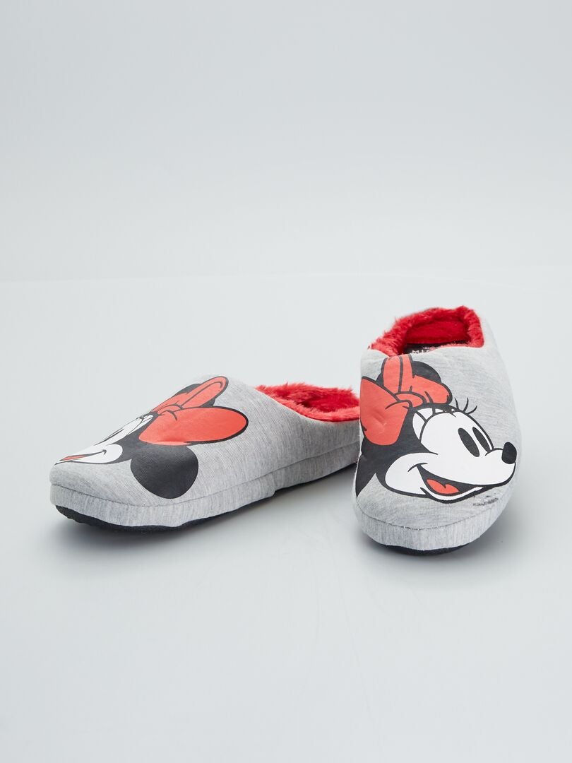 mint relaxed TV set Zapatillas de casa destalonadas 'Minnie' 'Disney' - gris - Kiabi - 13.00€