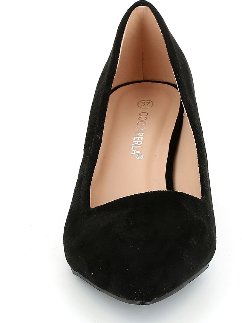 Zapatos de tacón de antelina - negro - - 20.00€