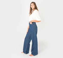 Jean wide leg femme